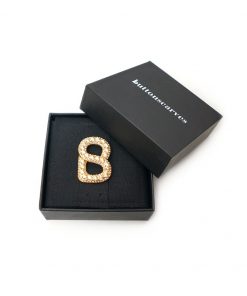 ButtonScarves Luxe Signature Gleaming Brooch - Golden